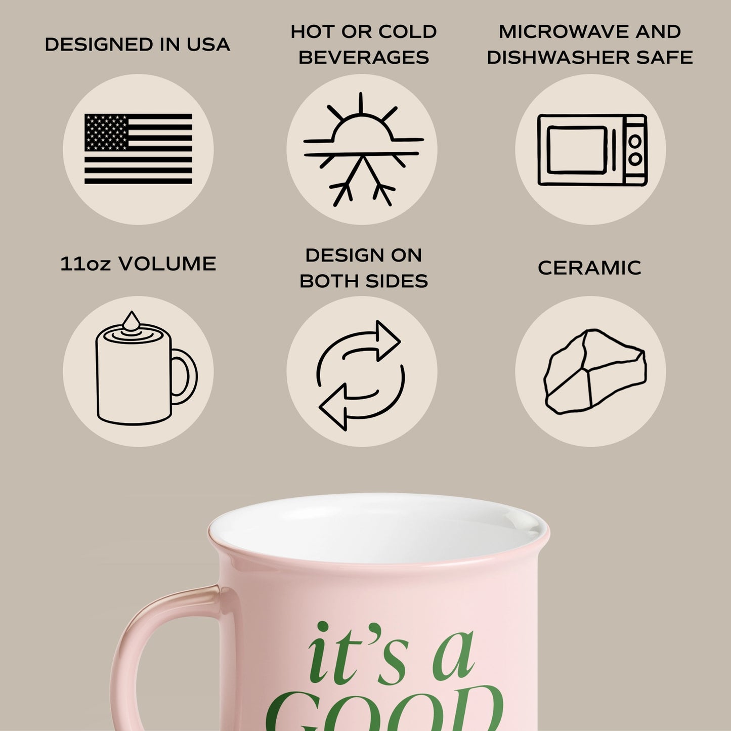 It's a Good Day - 11 oz Campfire Style Coffee Mug