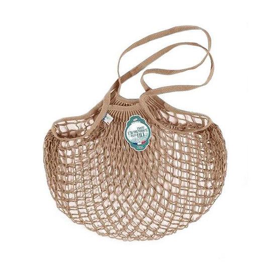 Filt net shopping bag in natural beige