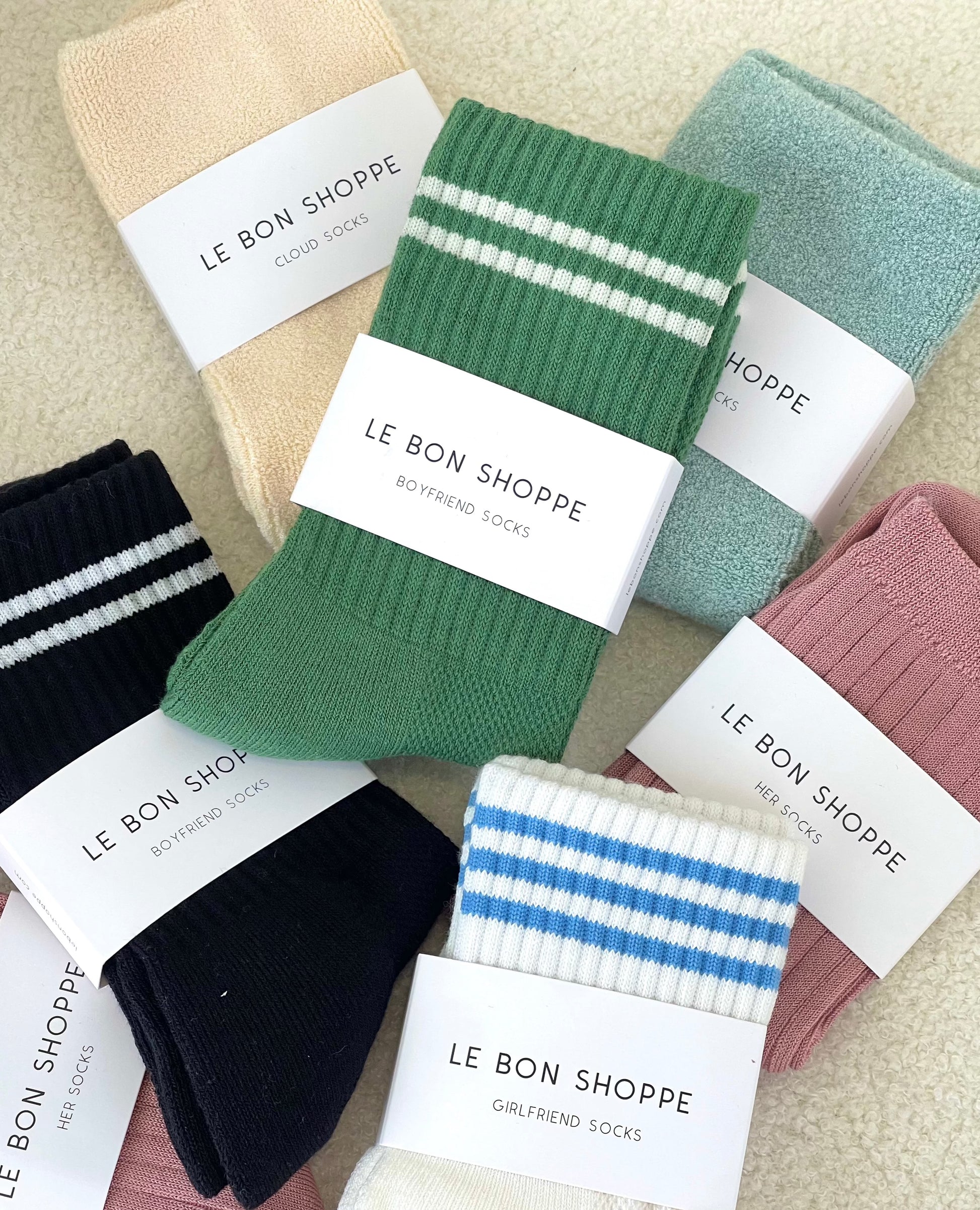 various coloured socks
