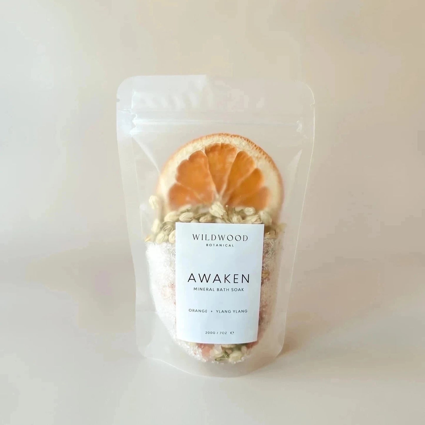 Mineral bath soak salts in bag