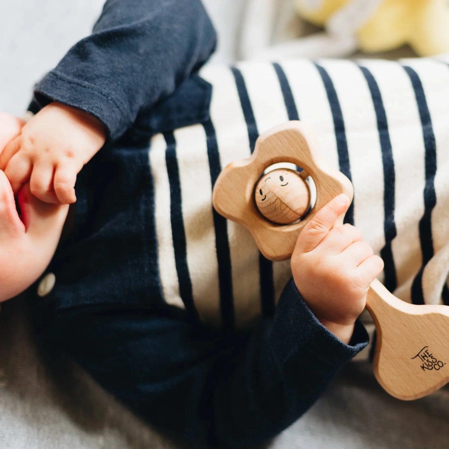 Pepi Kiss Natural Teething Rattle