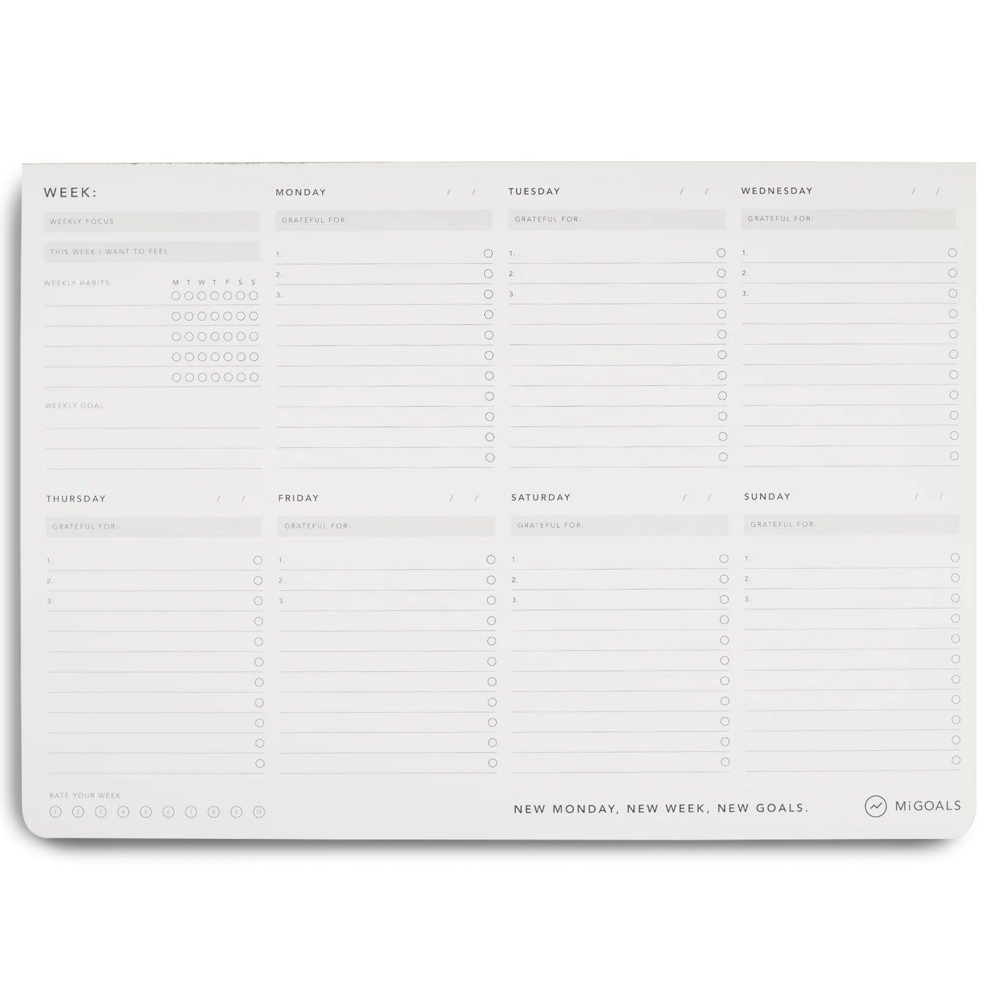 Weekly Desk Pad A4 - white