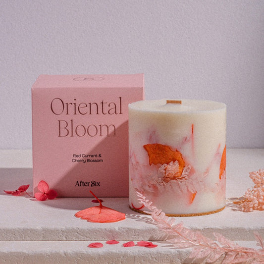 Australian Soy Wax Candle with flowers