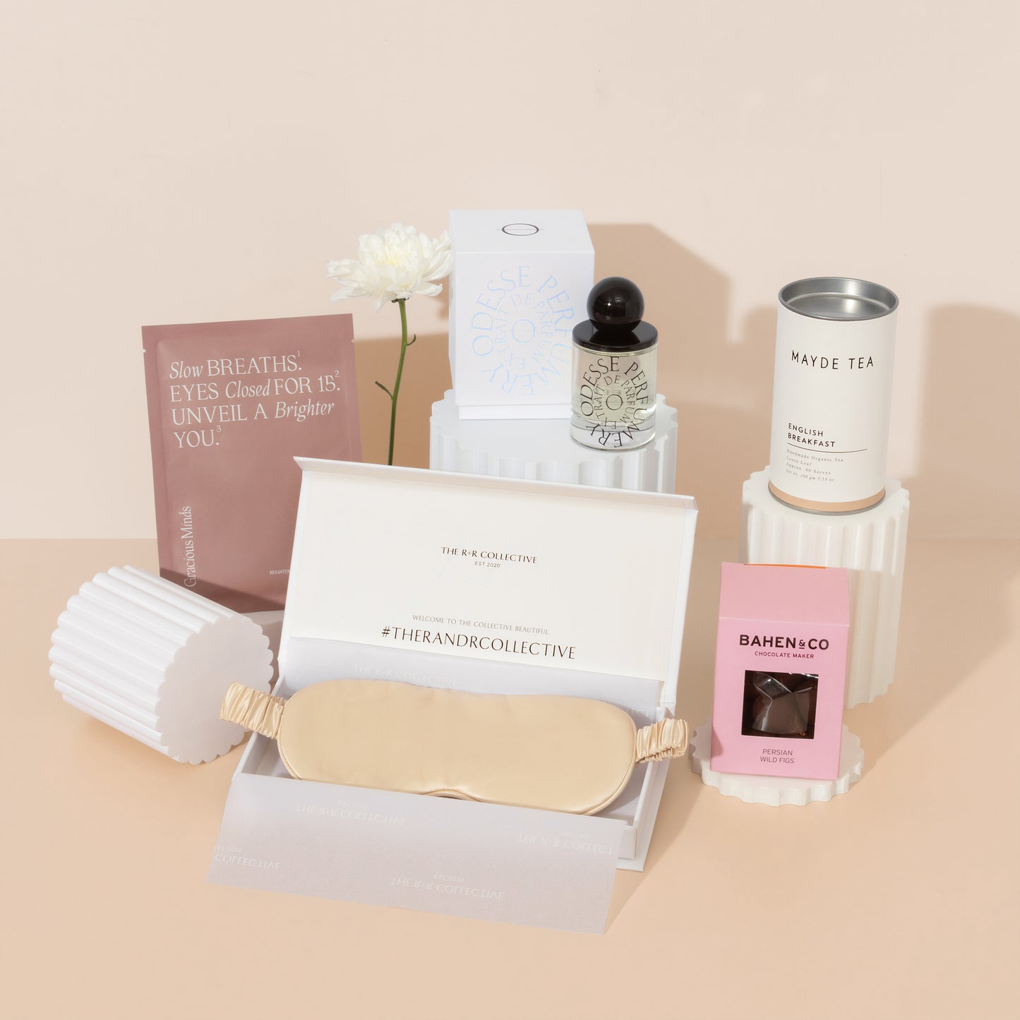 Pampering beauty product collection styled hamper curated as a special Mother's Day  Gift Hamper or luxury birthday gift 