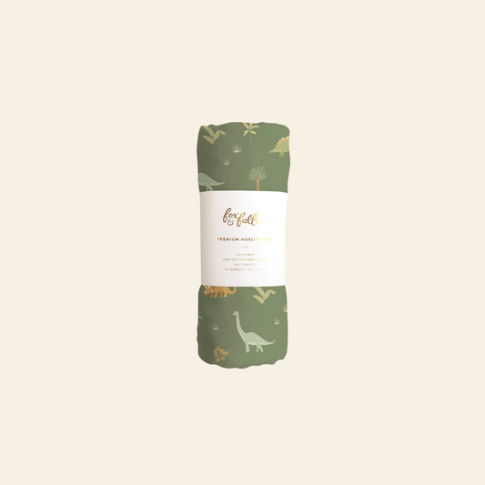 Ocean Creatures Dinos Organic Muslin Wrap Swaddle